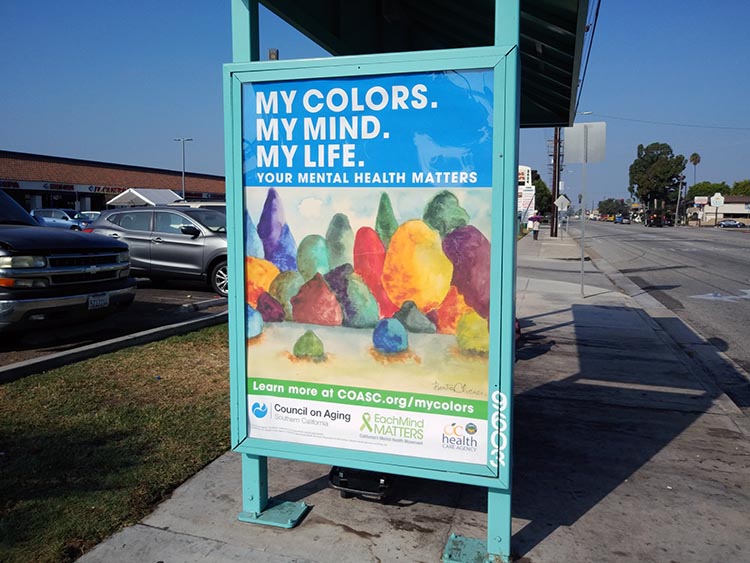 my-colors-my-mind-my-life-poster-with-colorful-trees-at-bus-stop