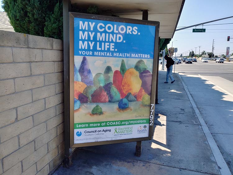 my-colors-my-mind-my-life-poster-with-colorful-trees-at-bus-stop