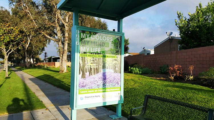 my-colors-my-mind-my-life-poster-with-purple-flowers-at-bus-stop