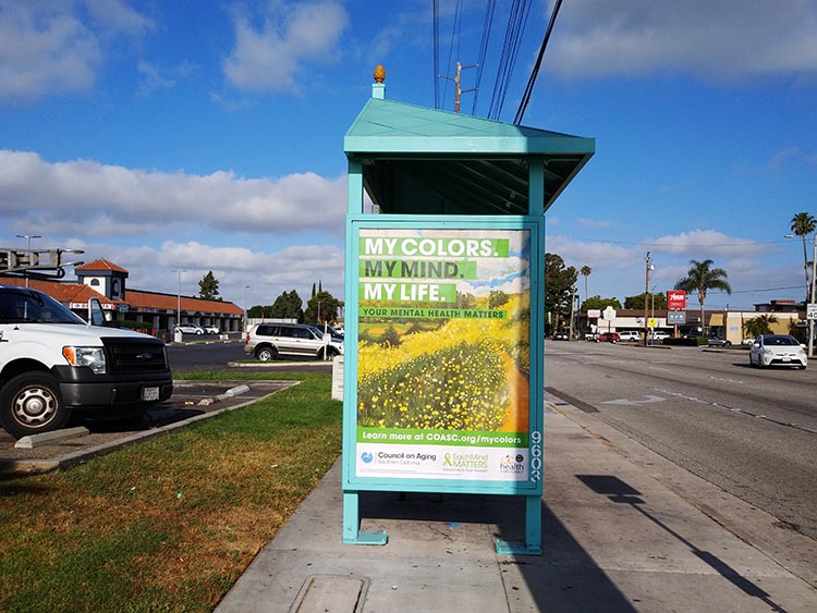 my-colors-my-mind-my-life-poster-with-yellow-flowers-at-bus-stop