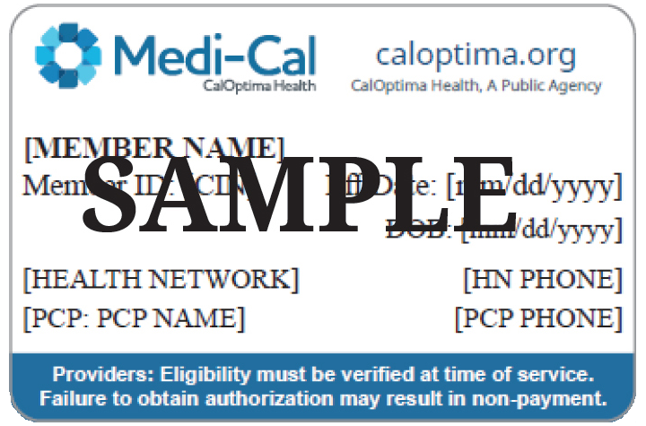 Medi-Cal Benefits Card